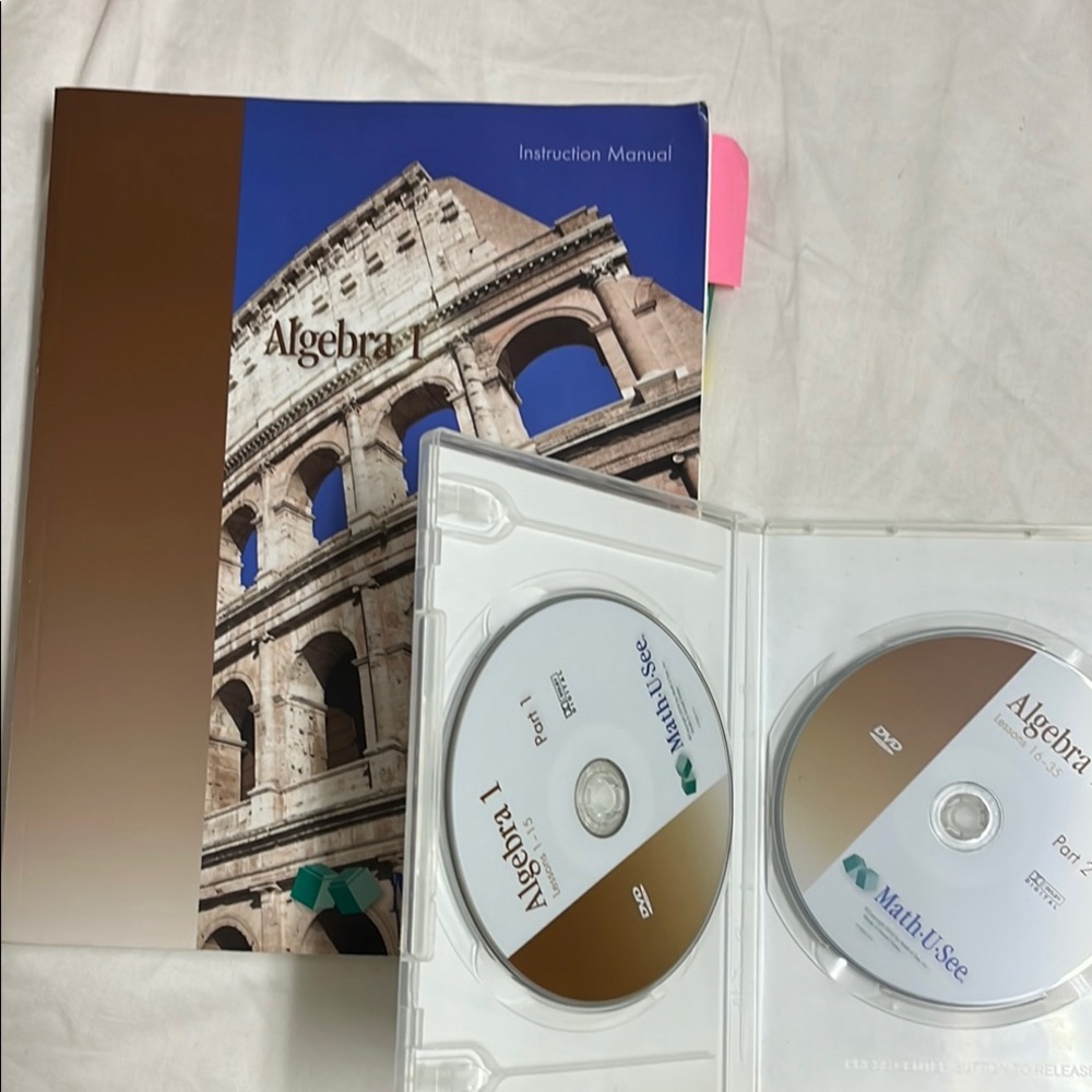 Algebra 1 Instruction Manual with DVDs - Brown & Blue